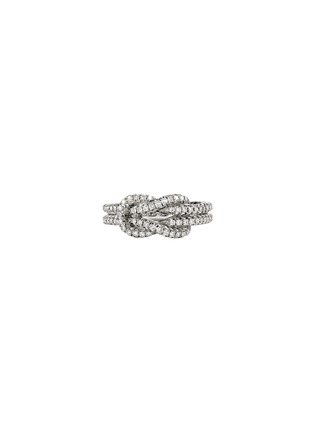 Main View - Click To Enlarge - JOHN HARDY - Love Knit Silver Diamond Pavé Ring — Size 7