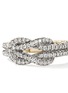 Detail View - Click To Enlarge - JOHN HARDY - Love Knot 14K Gold Diamond Pavé Ring — Size 7