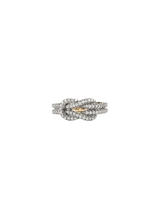 Main View - Click To Enlarge - JOHN HARDY - Love Knot 14K Gold Diamond Pavé Ring — Size 7