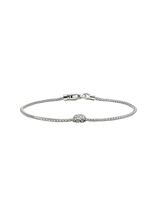 Main View - Click To Enlarge - JOHN HARDY - JH Essentials Silver Diamond Pavé Lobster Clasp Bracelet — Size US