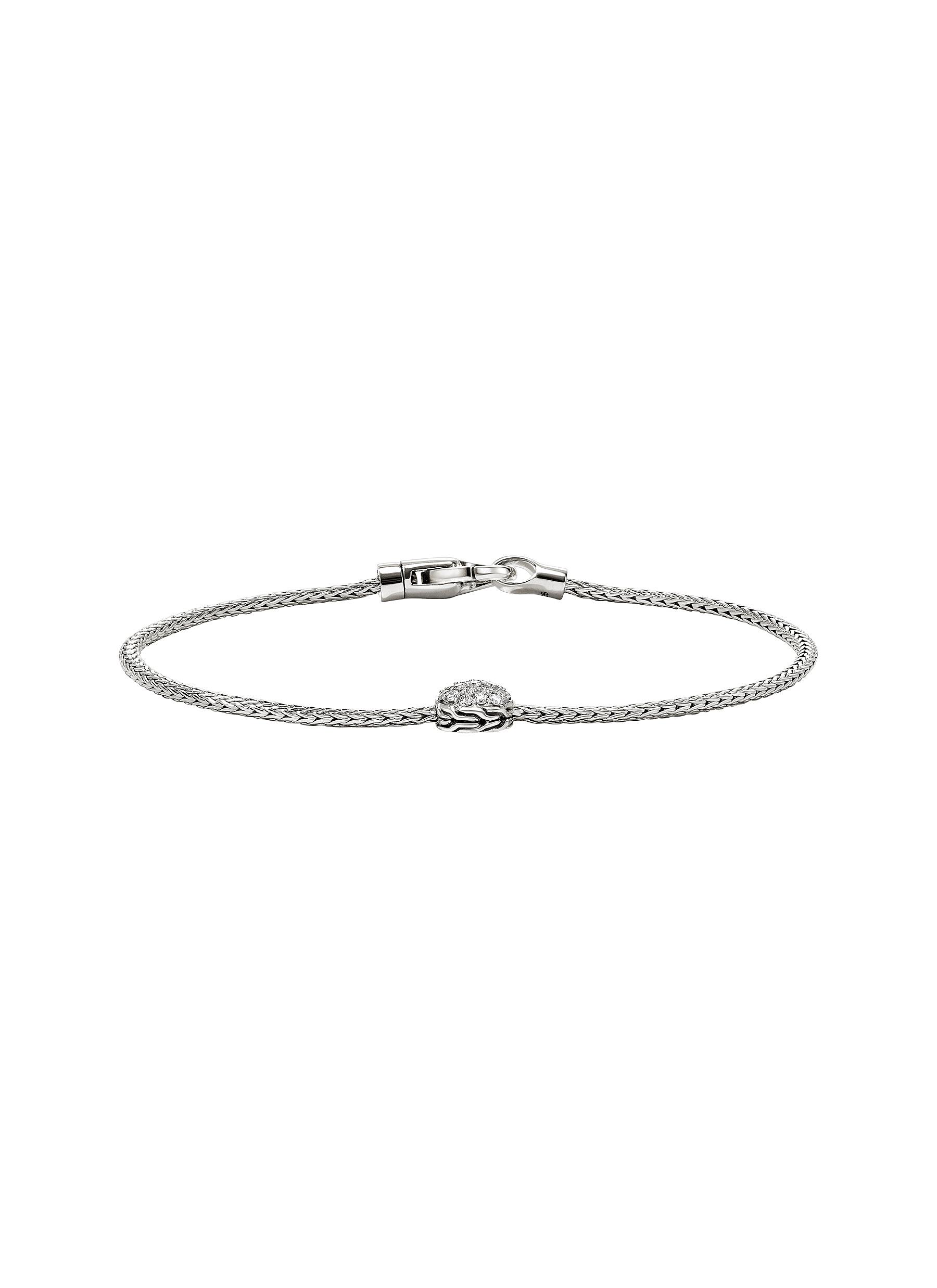 JOHN HARDY | JH Essentials Silver Diamond Pave Lobster Clasp