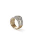 Detail View - Click To Enlarge - JOHN HARDY - Love Knot 14K Gold Diamond Pavé Ring — Size 8