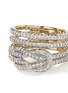  - JOHN HARDY - Love Knot 14K Gold Diamond Pavé Ring — Size 8