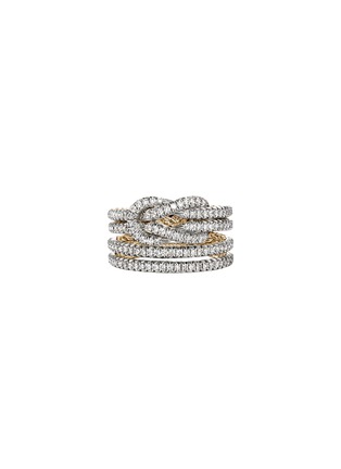 Main View - Click To Enlarge - JOHN HARDY - Love Knot 14K Gold Diamond Pavé Ring — Size 8