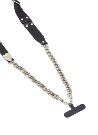 Detail View - Click To Enlarge - 12450 - Leather Nylon Chain Phone Strap