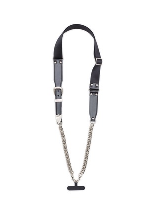 Main View - Click To Enlarge - 12450 - Leather Nylon Chain Phone Strap