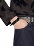 Figure View - Click To Enlarge - 12450 - Concho Belt Leather Bangle