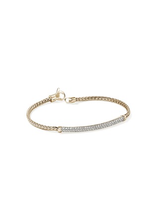 Detail View - Click To Enlarge - JOHN HARDY - JH Essentials 14K Gold Diamond Pavé Lobster Clasp Bracelet — Size US