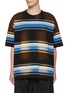 Main View - Click To Enlarge - JUUN.J - Oversized Washed Multi-Stripe Cotton T-Shirt