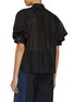 Back View - Click To Enlarge - SACAI - Puff Sleeve Hybrid Cotton  T-shirt