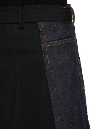  - SACAI - Hybrid Tailored Dark Wash Denim Shorts