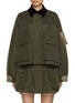 Main View - Click To Enlarge - SACAI - Contrast Collar Flap Pocket Jacket