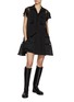 Figure View - Click To Enlarge - SACAI - Satin Suiting Shirt Dress