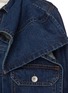  - SACAI - Draped Shoulder Dark Wash Denim Jacket