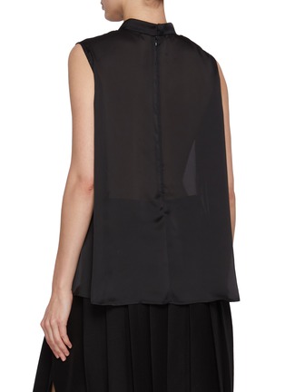 Back View - Click To Enlarge - SACAI - Satin Chiffon Mix Top