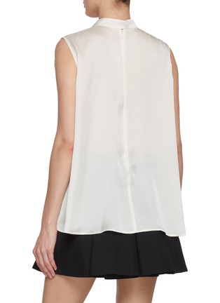 Back View - Click To Enlarge - SACAI - Satin Chiffon Mix Top