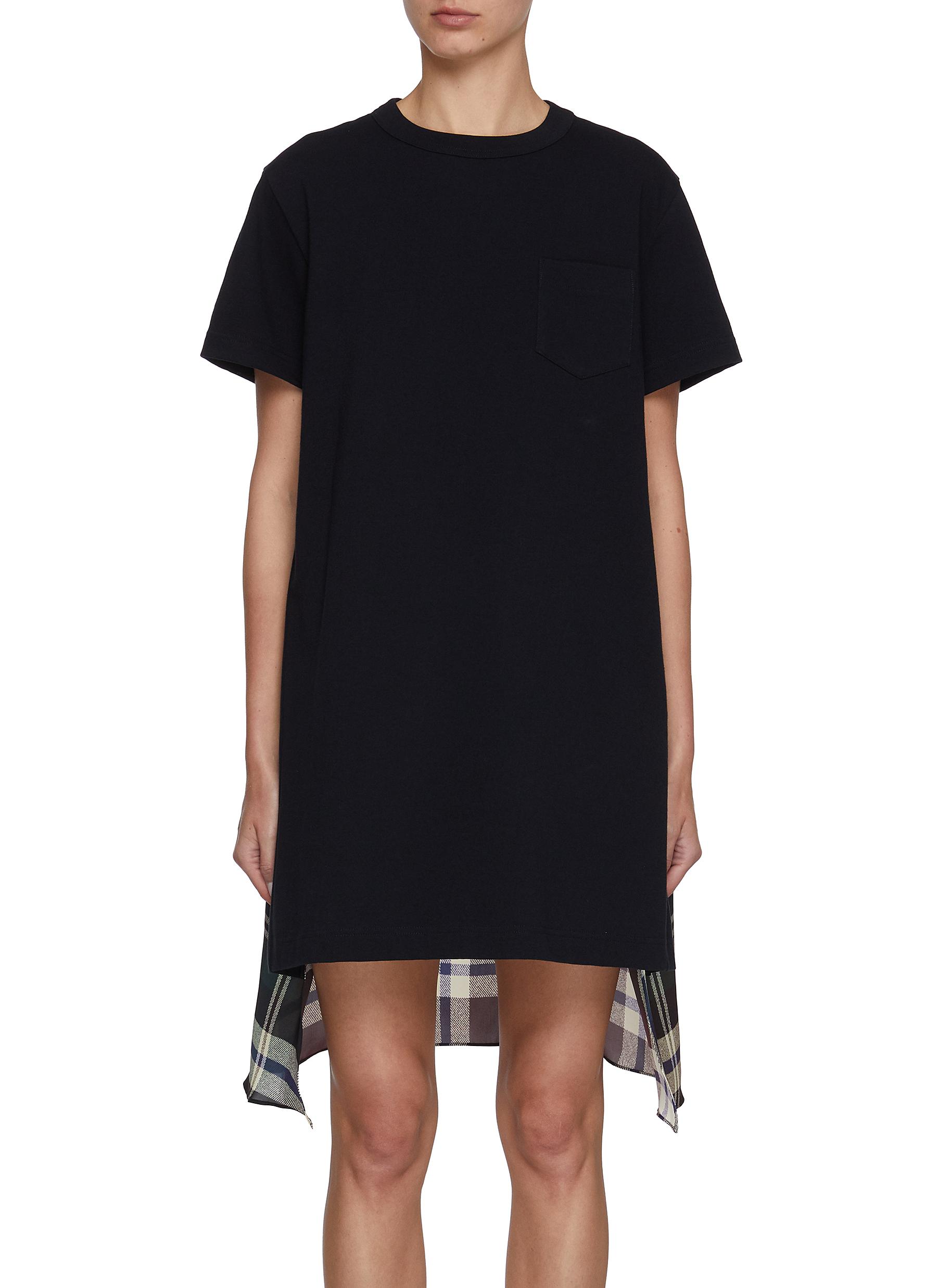 SACAI | Plaid Back Jersey Dress | Women | Lane Crawford