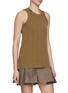 Detail View - Click To Enlarge - SACAI - Chiffon Cotton Jersey Tank Top