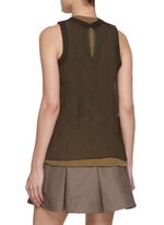 sacai - sacai サカイ 20SS Chiffon x Cotton Jersey Tank Top シフォンレイヤードタンクトップ カーキ 1 Sacai Chiffon x Cotton Jersey Tank Top | Santa Fe Dry Goods