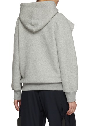 Back View - Click To Enlarge - SACAI - Sponge Sweat X Draped Chest Hoodie