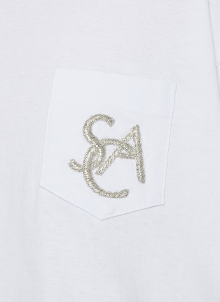  - SACAI - Embroidered Chest Pocket Cotton T-Shirt