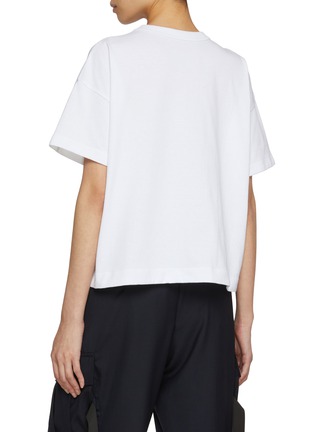 Back View - Click To Enlarge - SACAI - Embroidered Chest Pocket Cotton T-Shirt