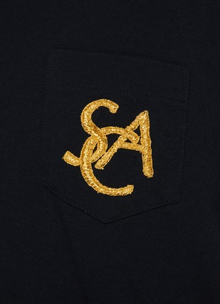  - SACAI - Embroidered Chest Pocket Cotton T-Shirt