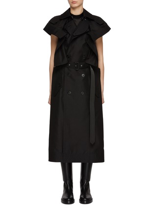 Main View - Click To Enlarge - SACAI - Short Sleeve Trench Dress