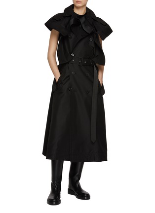 Figure View - Click To Enlarge - SACAI - Short Sleeve Trench Dress