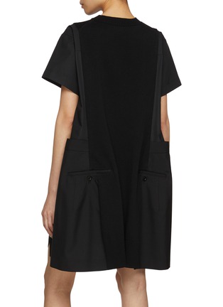 Back View - Click To Enlarge - SACAI - Poplin Knit Dress