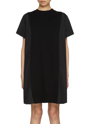 Main View - Click To Enlarge - SACAI - Poplin Knit Dress