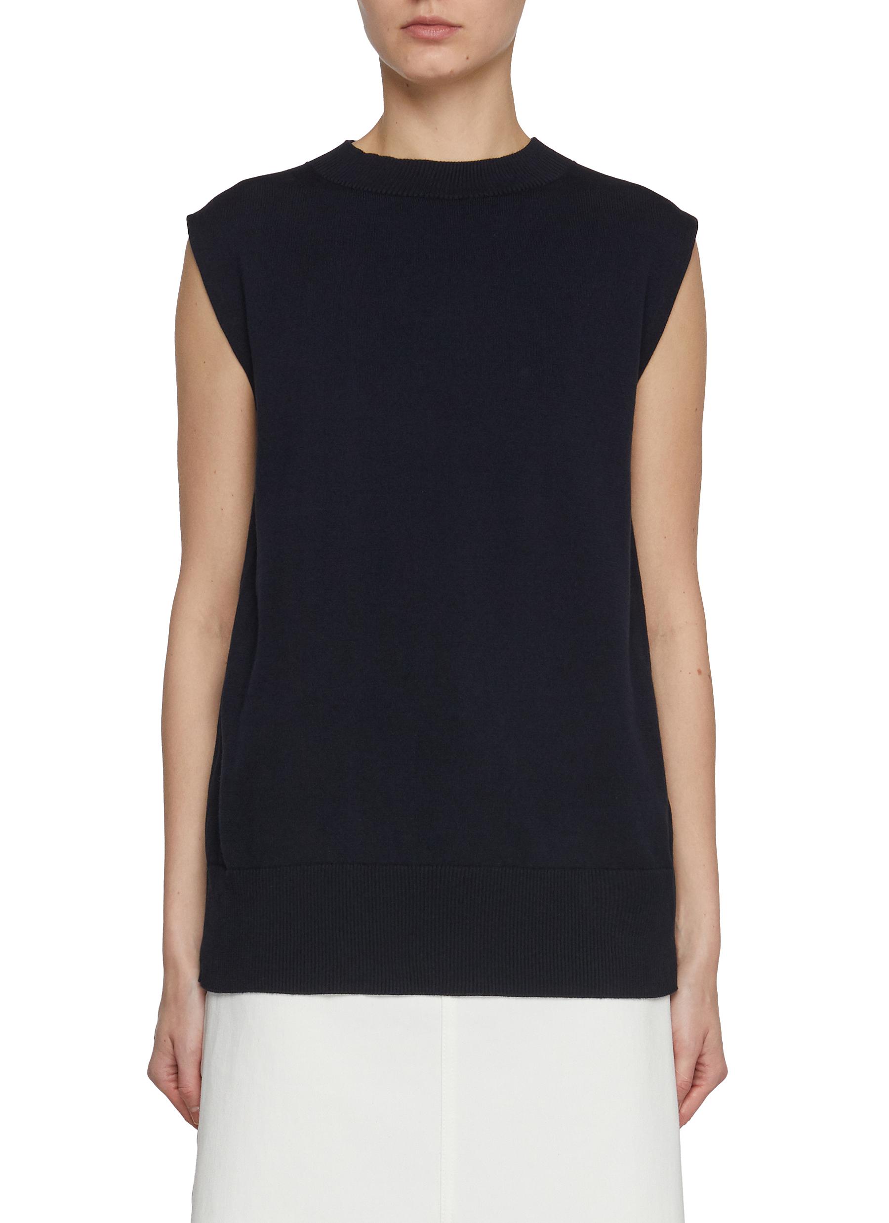 SACAI | Hybrid Nylon Twill Knit Top | Women | Lane Crawford