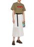 Figure View - Click To Enlarge - SACAI - Flock Print Cotton T-shirt