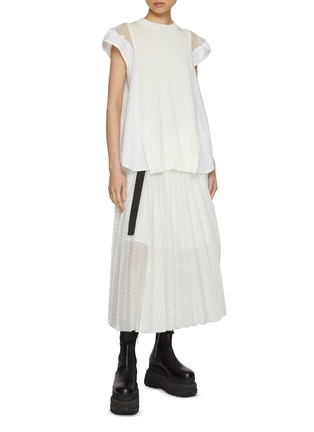 Figure View - Click To Enlarge - SACAI - Belted Pleated Skirt