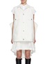 Main View - Click To Enlarge - SACAI - Back Drape Light Wash Denim Dress