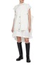 Figure View - Click To Enlarge - SACAI - Back Drape Light Wash Denim Dress