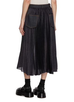 Back View - Click To Enlarge - SACAI - Sheek Back Dark Wash Skirt