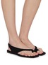 Figure View - Click To Enlarge - TOTEME - Suede Thong Sandals