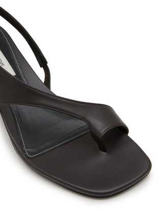 Detail View - Click To Enlarge - TOTEME - 40 Heeled Leather Thong Sandals