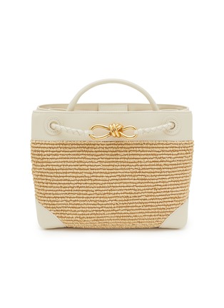 Main View - Click To Enlarge - BOTTEGA VENETA - Small Andiamo Raffia Shoulder Bag