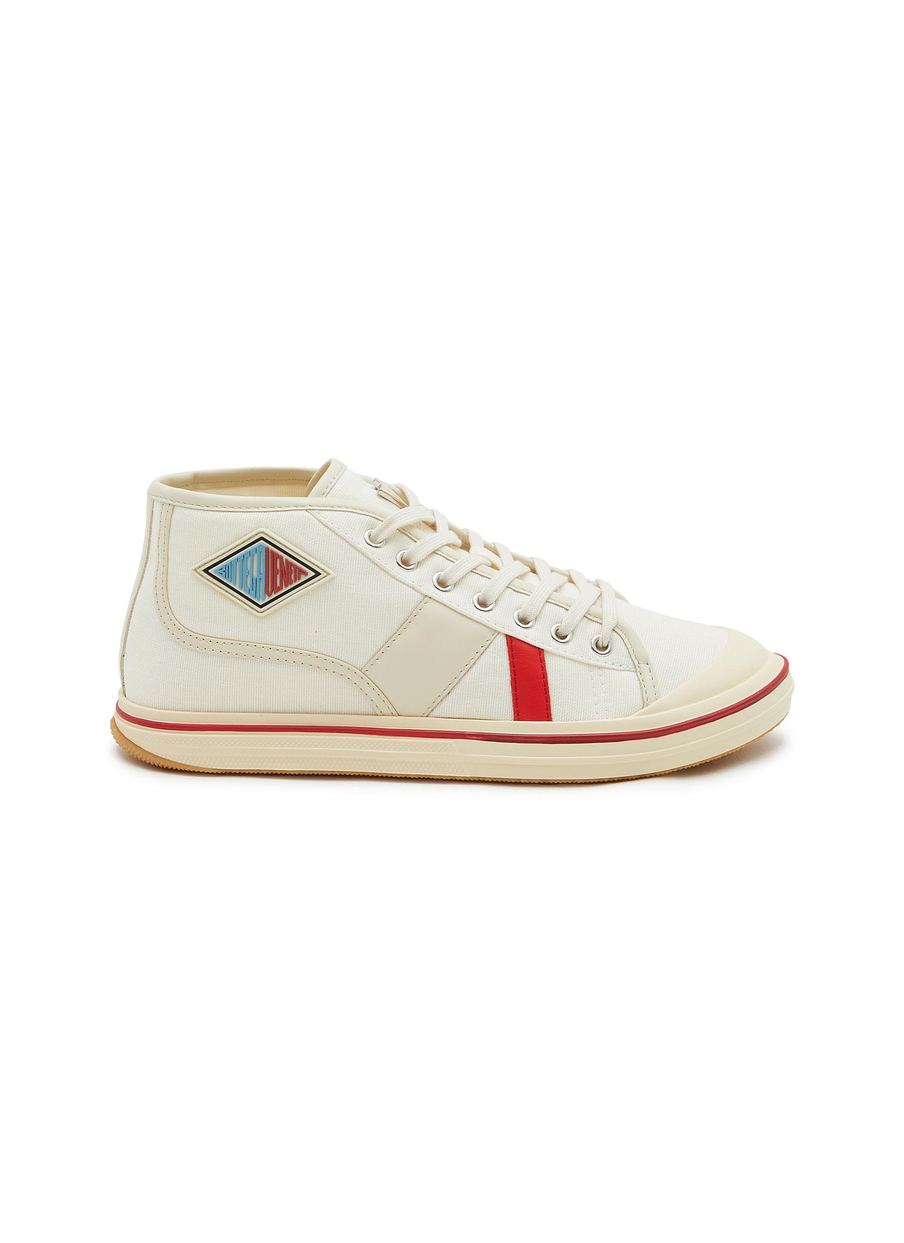 【関税＆送料込み】Bottega Veneta Eliot Mid-Top Canvas Snea Bottega Veneta Men's Eliot Canvas Mid-Top Sneakers | Neiman