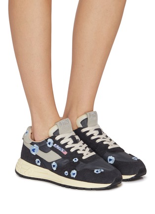 Figure View - Click To Enlarge - AUTRY - Reelwind Embroidered Suede Women's Sneakers