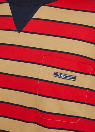  - PRADA - Striped Cotton Jersey T-shirt