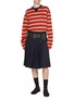 Figure View - Click To Enlarge - PRADA - Striped Cotton Jersey T-shirt