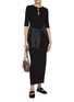 Figure View - Click To Enlarge - DETERM - Buttoned Front Cotton Cashmere Knit Dress