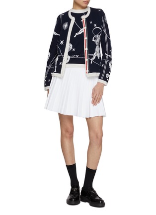 Figure View - Click To Enlarge - THOM BROWNE - Olympic Constellation Intarsia Cashmere Vest