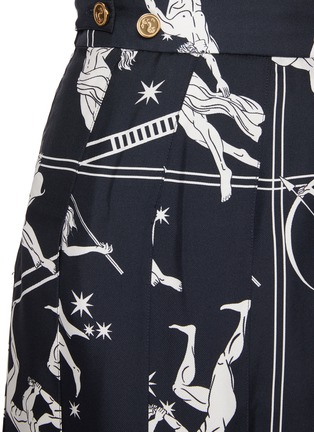  - THOM BROWNE - Olympic Constellation Printed Silk Pleated Skirt