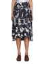 Main View - Click To Enlarge - THOM BROWNE - Olympic Constellation Printed Silk Pleated Skirt