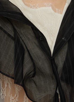  - YOHJI YAMAMOTO - 3D Textured Drape Lace Cotton Silk Top