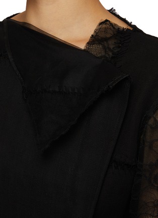  - YOHJI YAMAMOTO - Patchwork Silk Blend Long Blouse